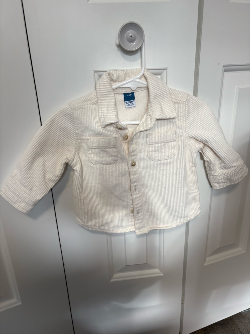 Old Navy Cream Corduroy Button-Front Jacket for Kids